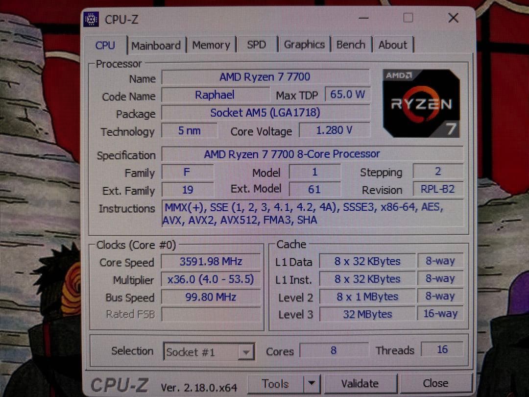 CPU AMD Ryzen 7 7700 CPU