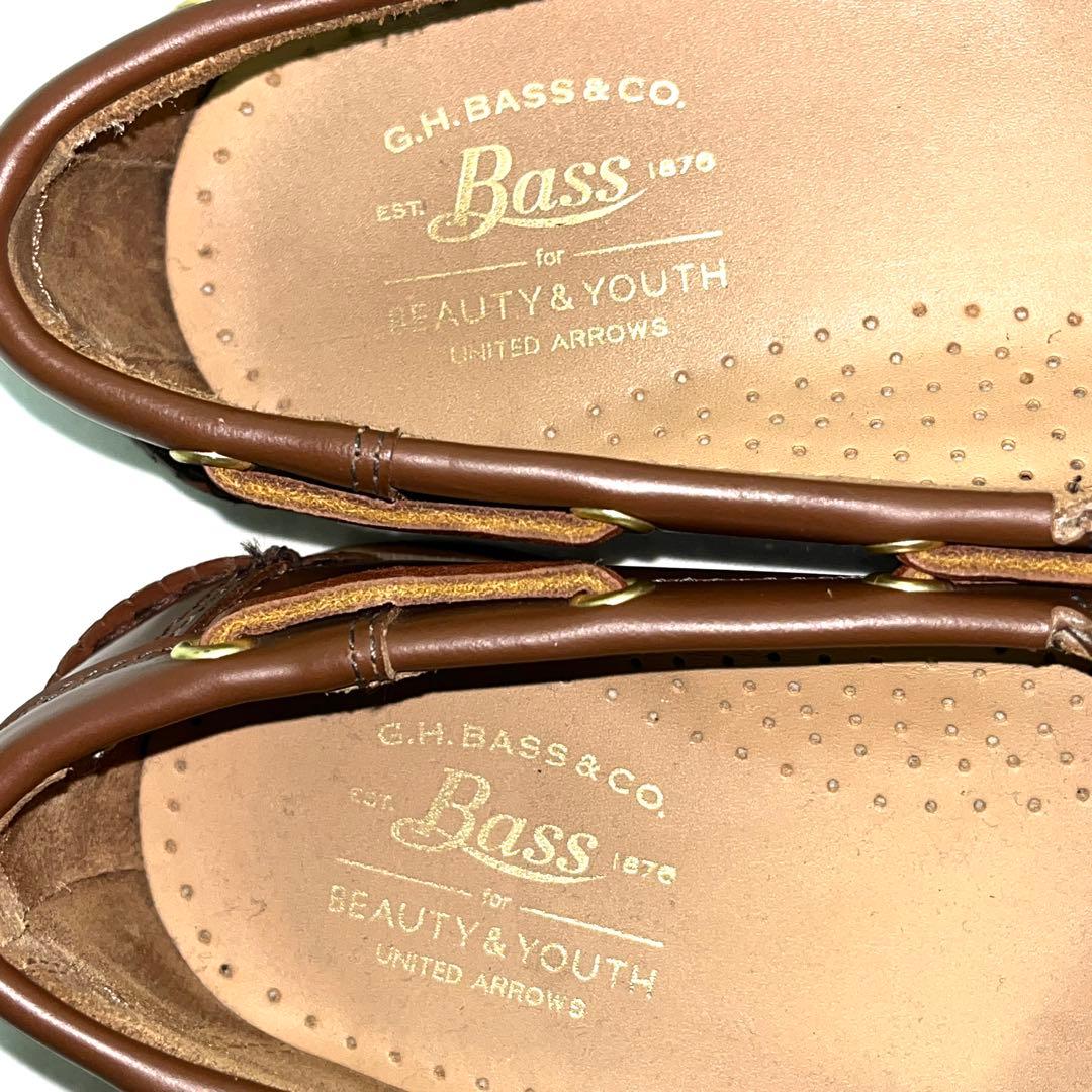 ★美品★ジーエイチバス★デッキシューズ★42(26cm)★茶　ブラウン★