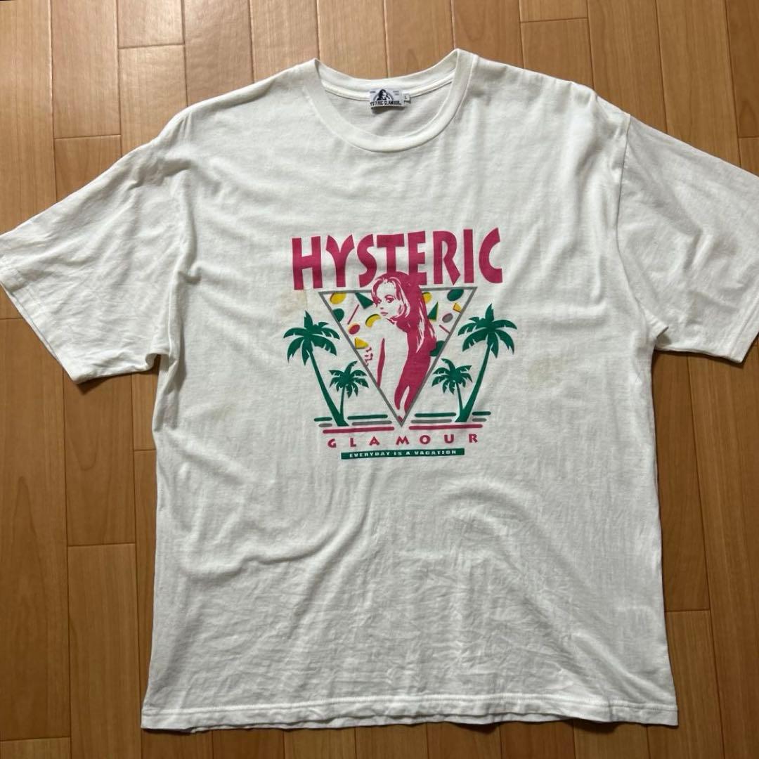 HYSTERIC GLAMOUR グラフィックTシャツ　ヒスガール　Lサイズ　白