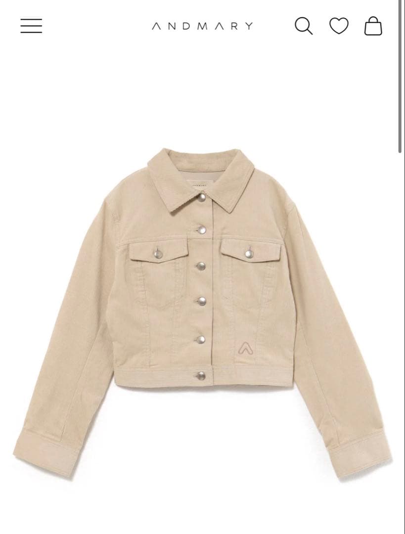 andmary Elsa corduroy jacket &スカート