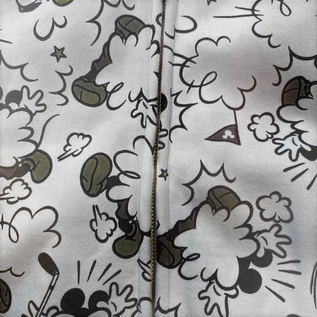 【美品】PEARLY GATES ミッキーマウス柄 フルジップフーディ