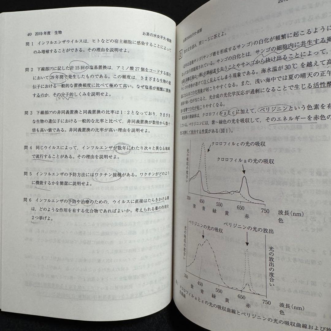 お茶の水女子大学　赤本　2014年～2022年　9年分