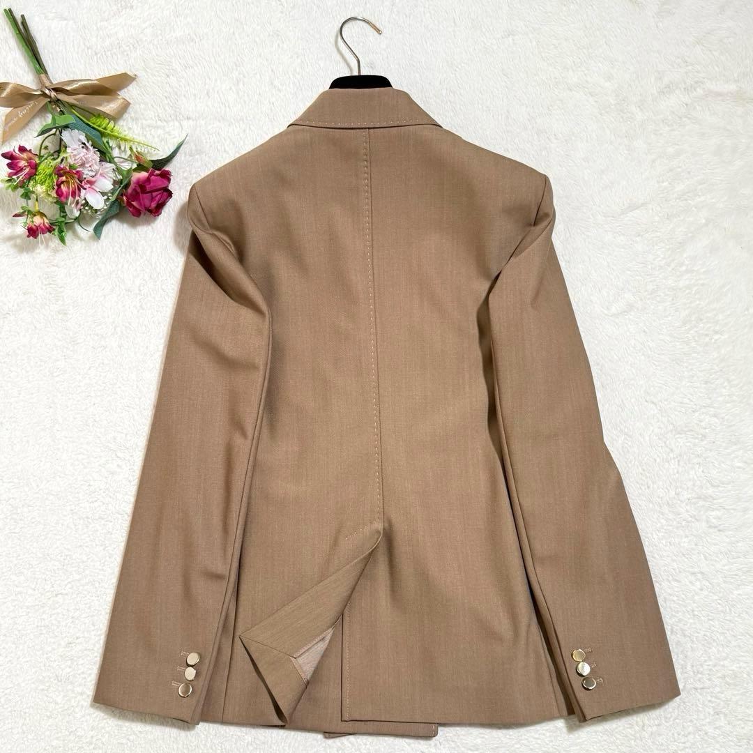 未使用級✨　MaxMara　ジャケット　ウール混　金ボタン　キャメル　XL　近年