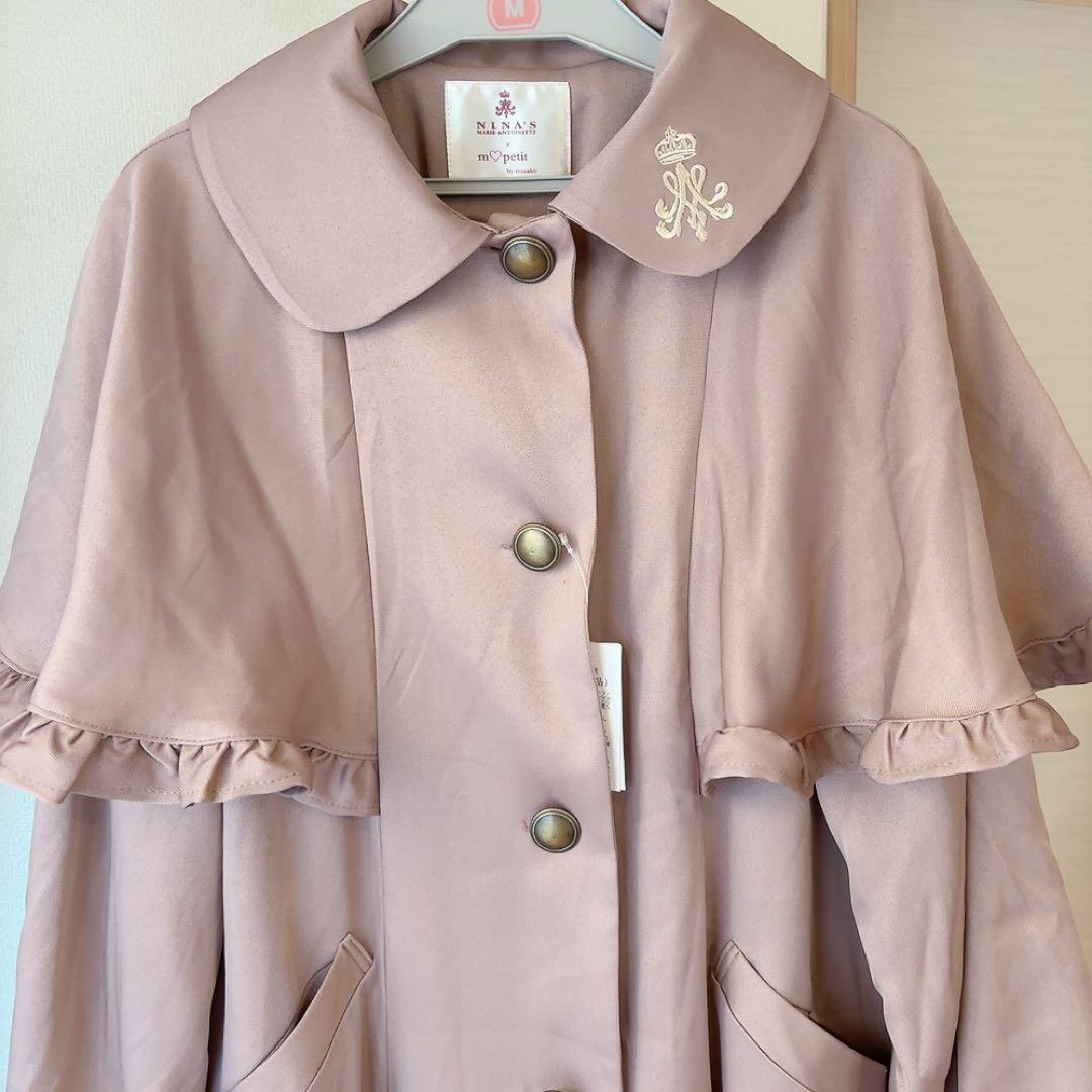 【新品タグ付き】青木美沙子 ×NINA'S ケープコート ピンク 中桃 Mサイズ