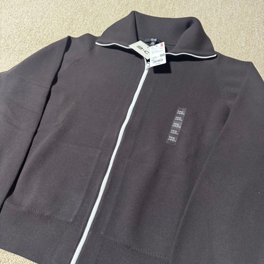 【新品未使用】ユニクロC ミラノリブフルジップカーディガン　Dark Brown