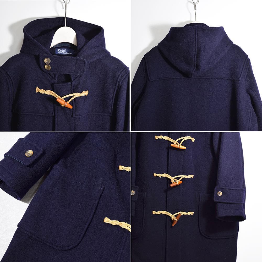 USA製 90s ラルフローレン ヴィンテージ ウールダッフルコート M～L 紺