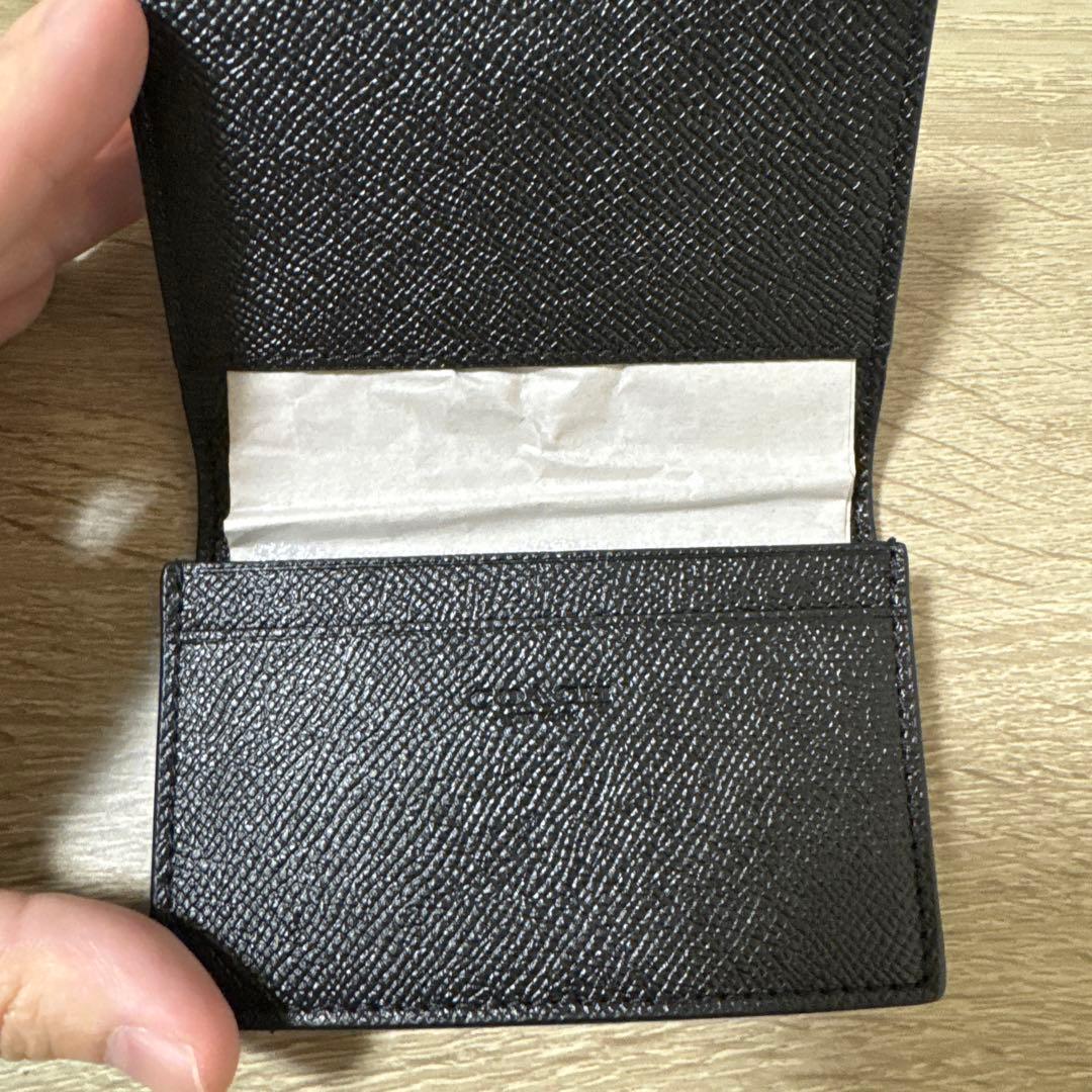 COACH コーチ ブラック レザー 名刺入れ