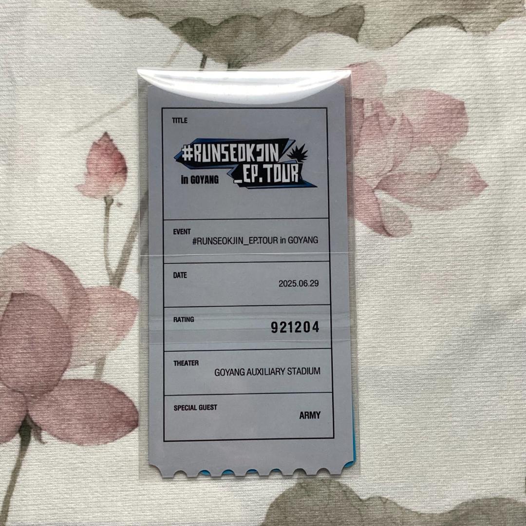BTS ジン RUNSEOKJIN_EP.TOUR 6.29 トレカ