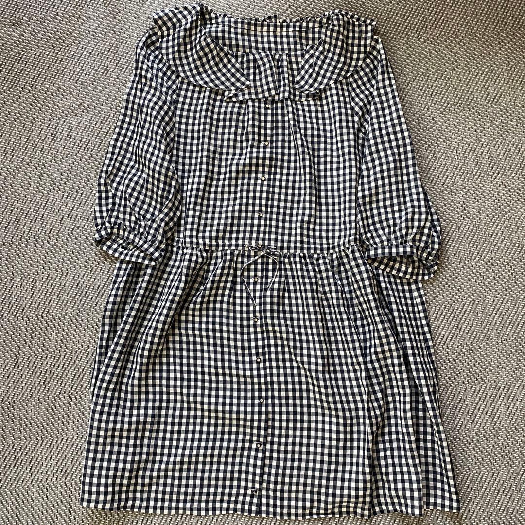 美品✨フランシュリッペ ギンガムチェック　ロングワンピース fl5 3L