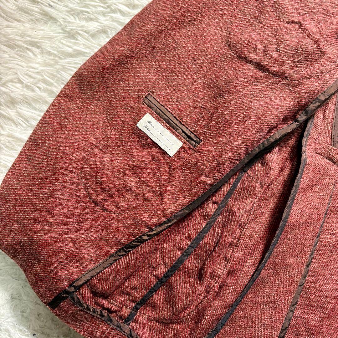 【美品】TAGLIATORE テーラードジャケット　リネン100% 46