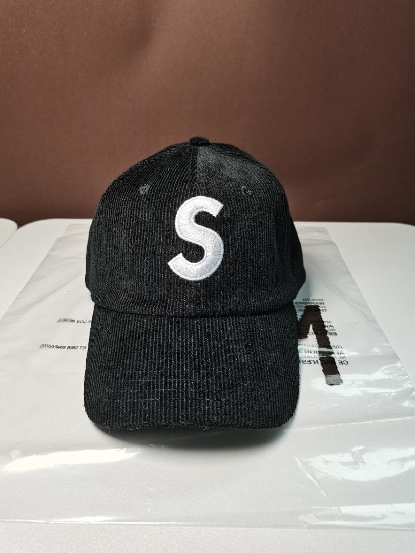 SUPREME コーデュロイ ベースボールキャップ 黒