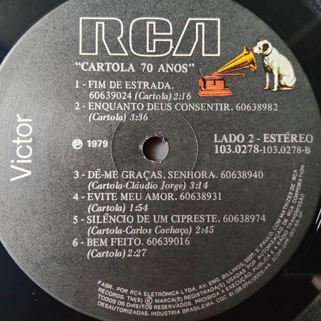 カルトーラ　Cartola　70 anos　レコード　Latin　Samba