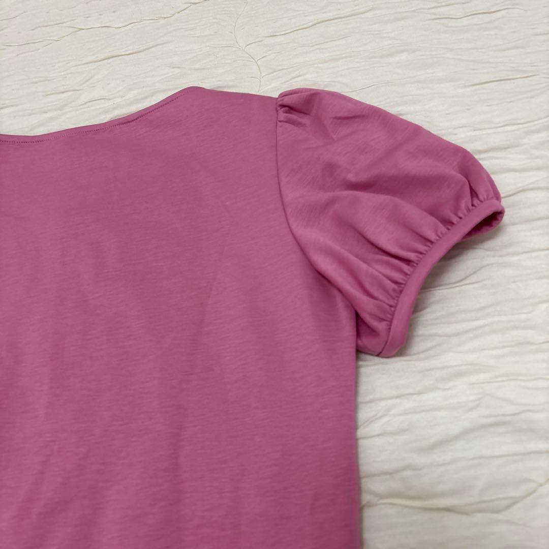 M'S GRACY パフスリーブ Tシャツ 38 ピンク　お花