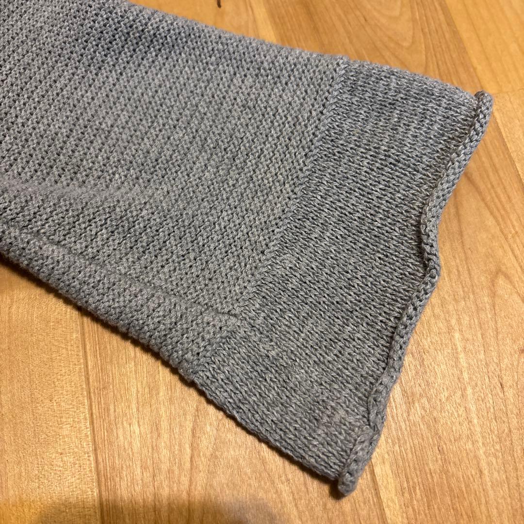 ミナペルホネン os8144 花モチーフ刺繍 グレー ニットカーディガン