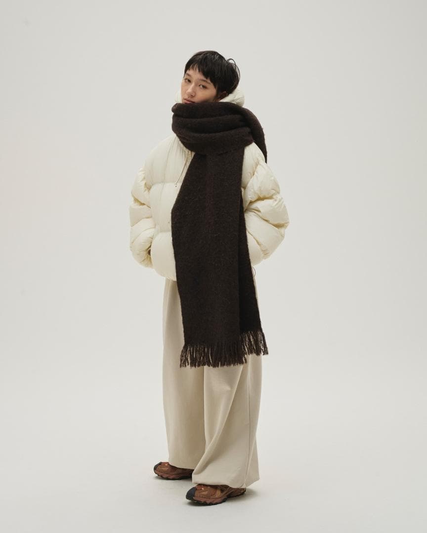 todayful Brushed Volume Stole ダークブラウン