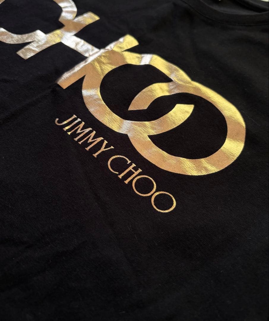 JIMMY CHOO メタリックロゴＴシャツ