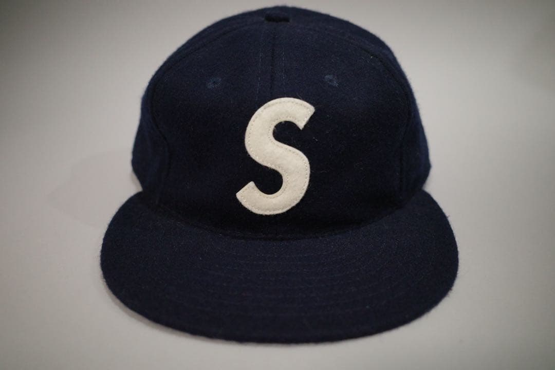 【美品】Supreme × EbbetsコラボSロゴウールキャップ