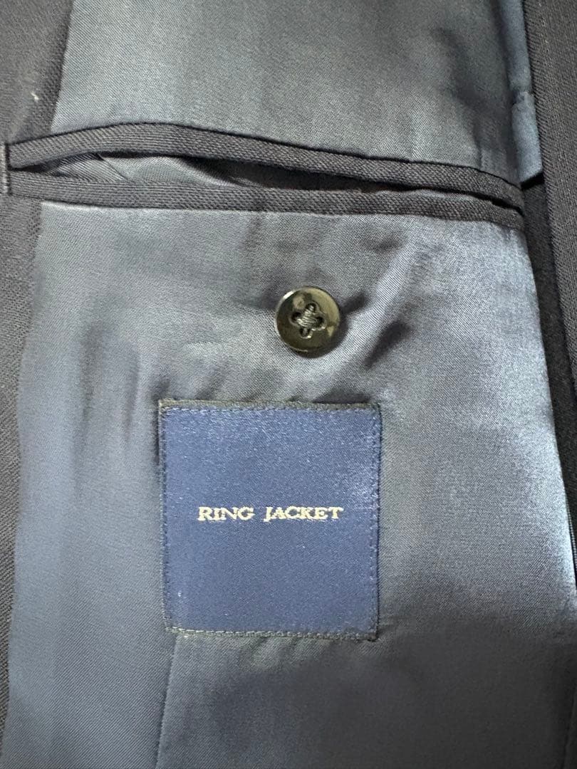RING JACKET ネイビー スーツ上下 日本製
