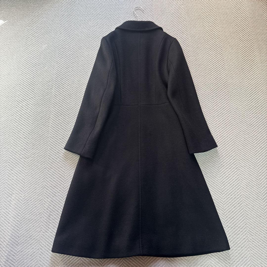 美品 AMACA アマカ ウール バルマカーンコート ロングコート Aライン L
