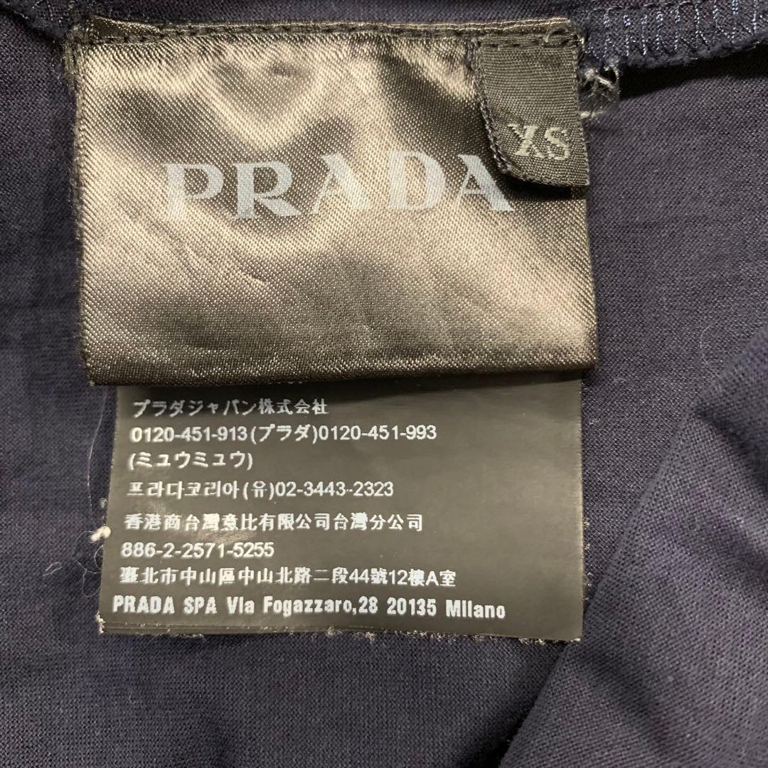 【にこにこ】PRADAプラダ/半袖Tシャツ/ロゴ/ブラック/XS
