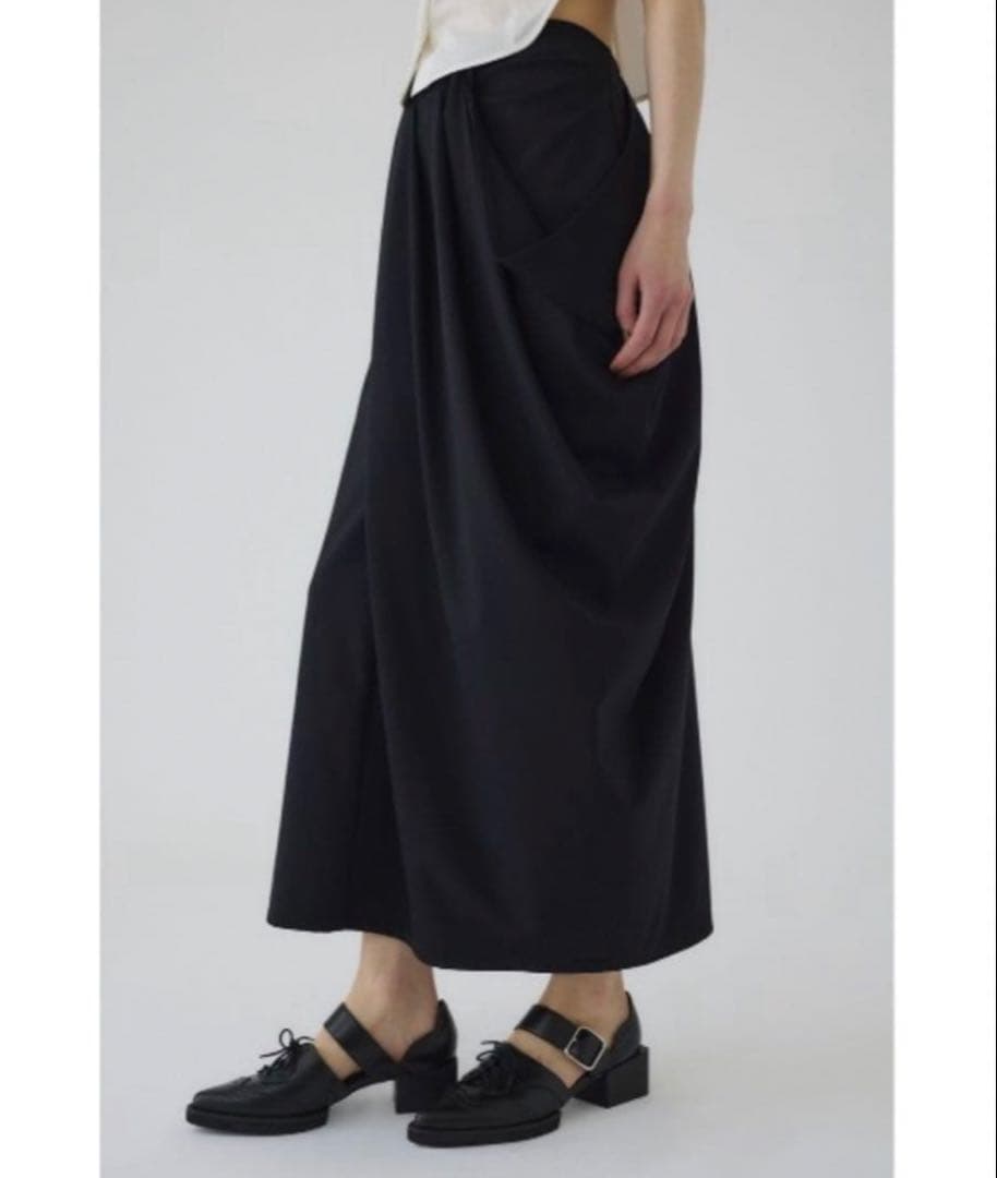Cut drape SK カットドレープスカート ブラック 36サイズ