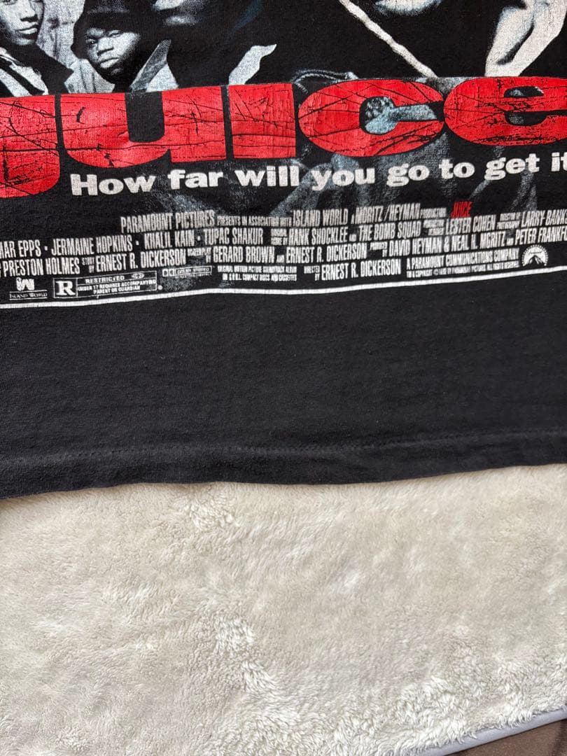 トップス XL 90s 2pac Tupac Juice Rap Movie T