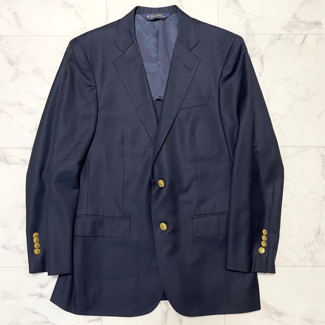 極美品 ブルックスブラザーズ REGENT カノニコ生地 金ボタン 紺ブレ 38