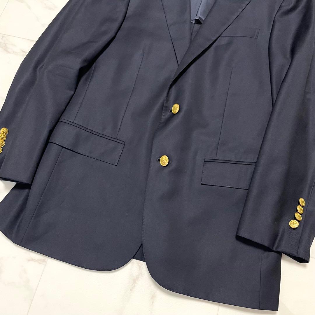 極美品 ブルックスブラザーズ REGENT カノニコ生地 金ボタン 紺ブレ 38