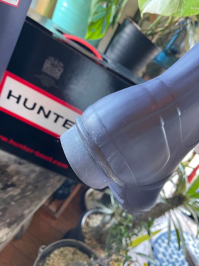 HUNTER 長靴 バックル付き 箱あり 色AUB