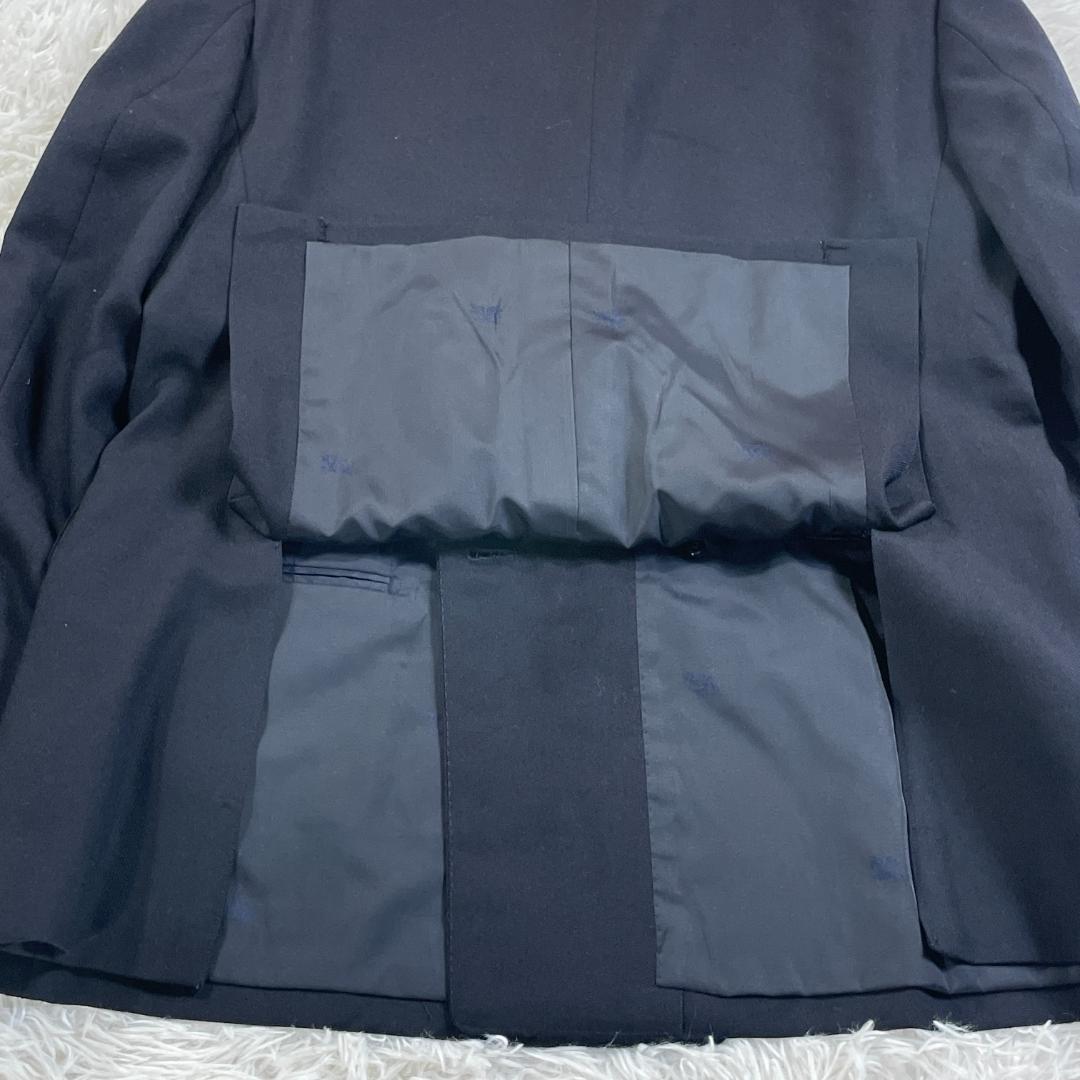 90s バーバリーズ ダブル ジャケット シャドーホース L 銀ボタン 紺ブレ