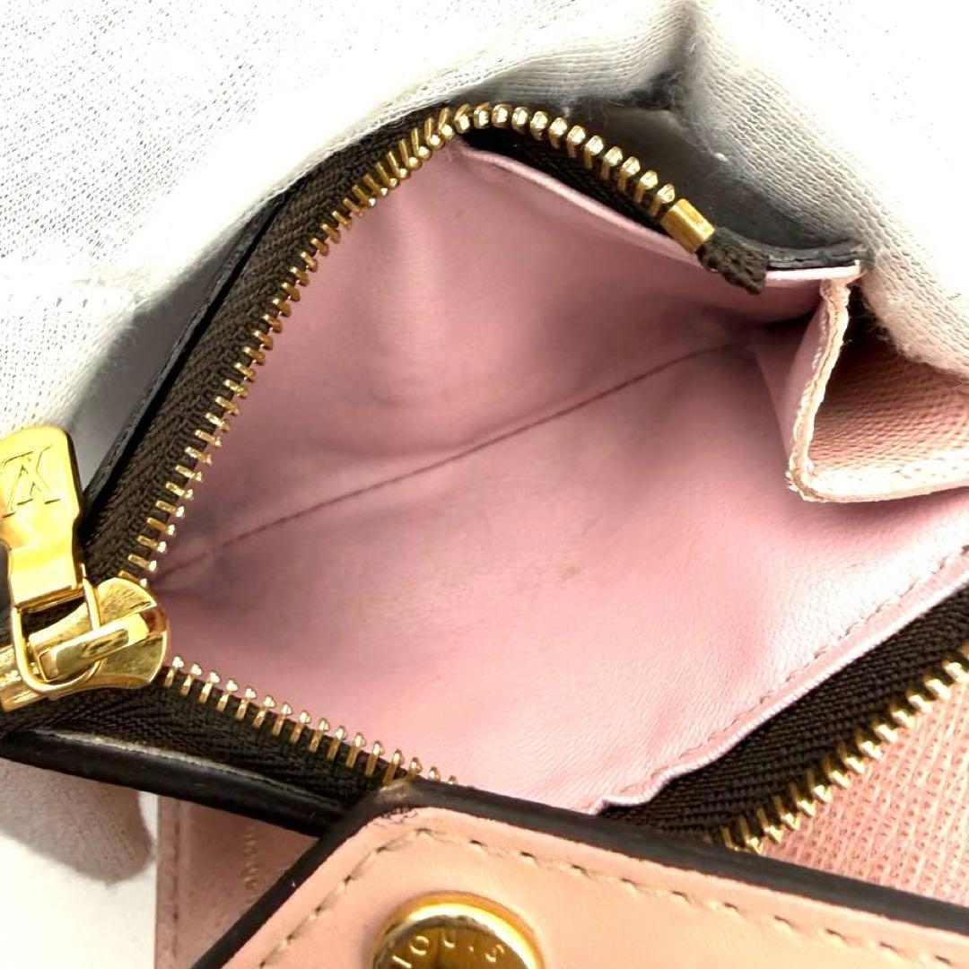 【極上美品】ルイヴィトン ポルトフォイユ ローズバレリーヌ ゾエ 三つ折り財布