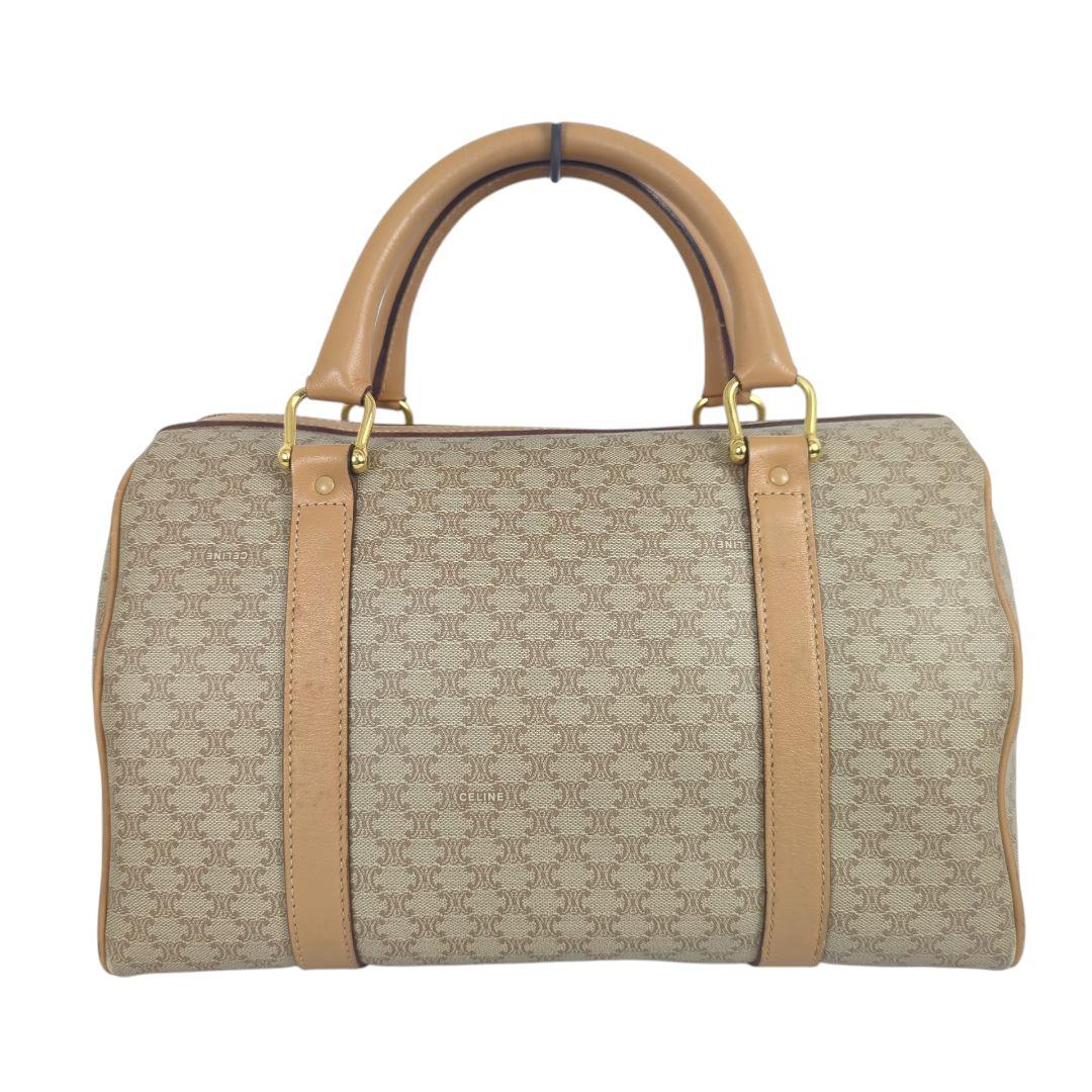 【良品】CELINE セリーヌ マカダム ミニ ボストン バッグ