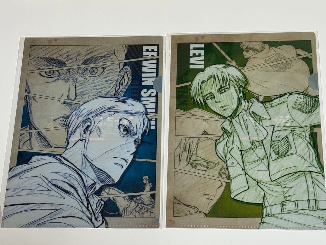 【進撃の巨人】クリアファイル9枚セット／リヴァイ＆エルヴィン