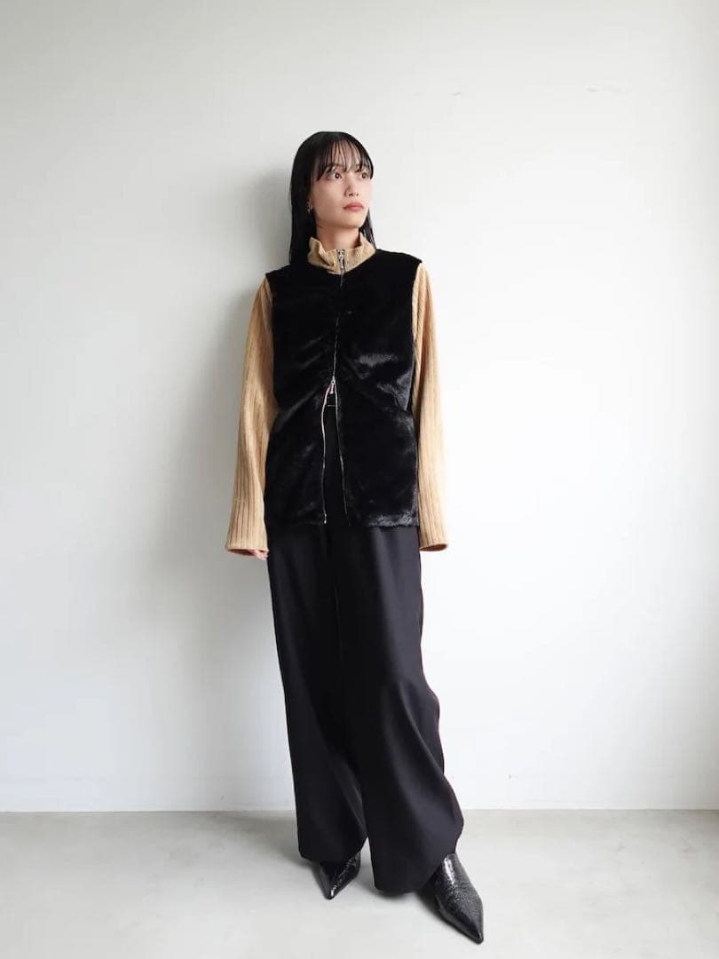 sahara（MARTE）Fur Docking Zip Top
