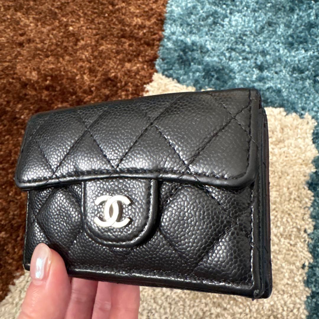 a*.様 CHANEL 三つ折り財布 スモールウォレット キャビアスキン シャネ