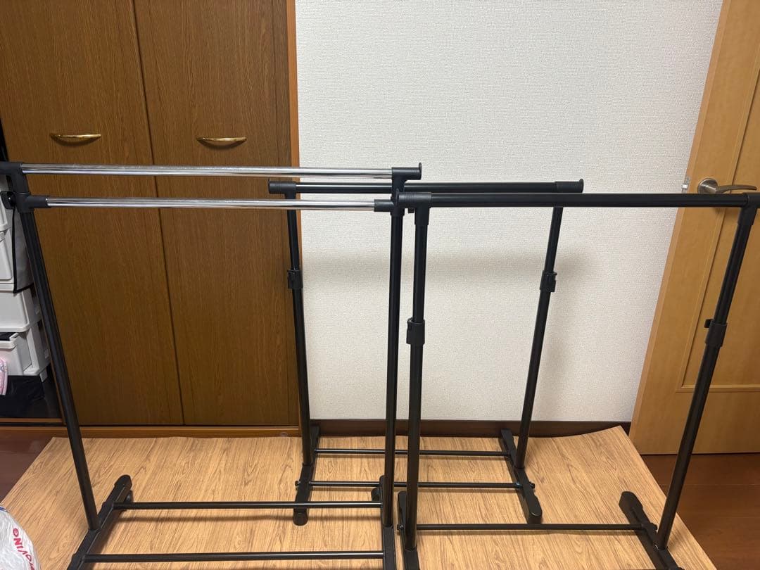 ハンガーラック 高さ調整可能　3つセット