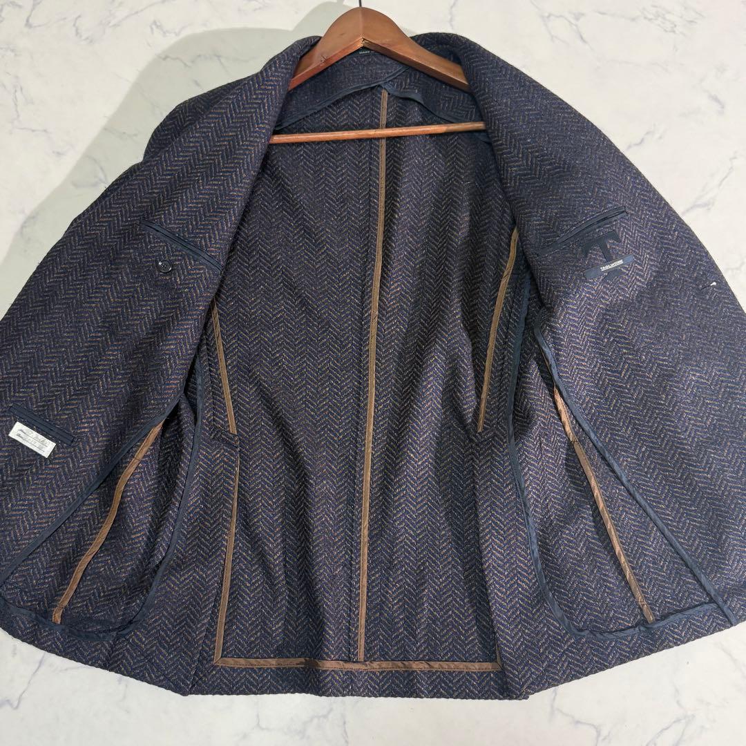 極美品　TAGLIATORE モンテカルロ　ヘリンボーン　テーラドジャケット　L