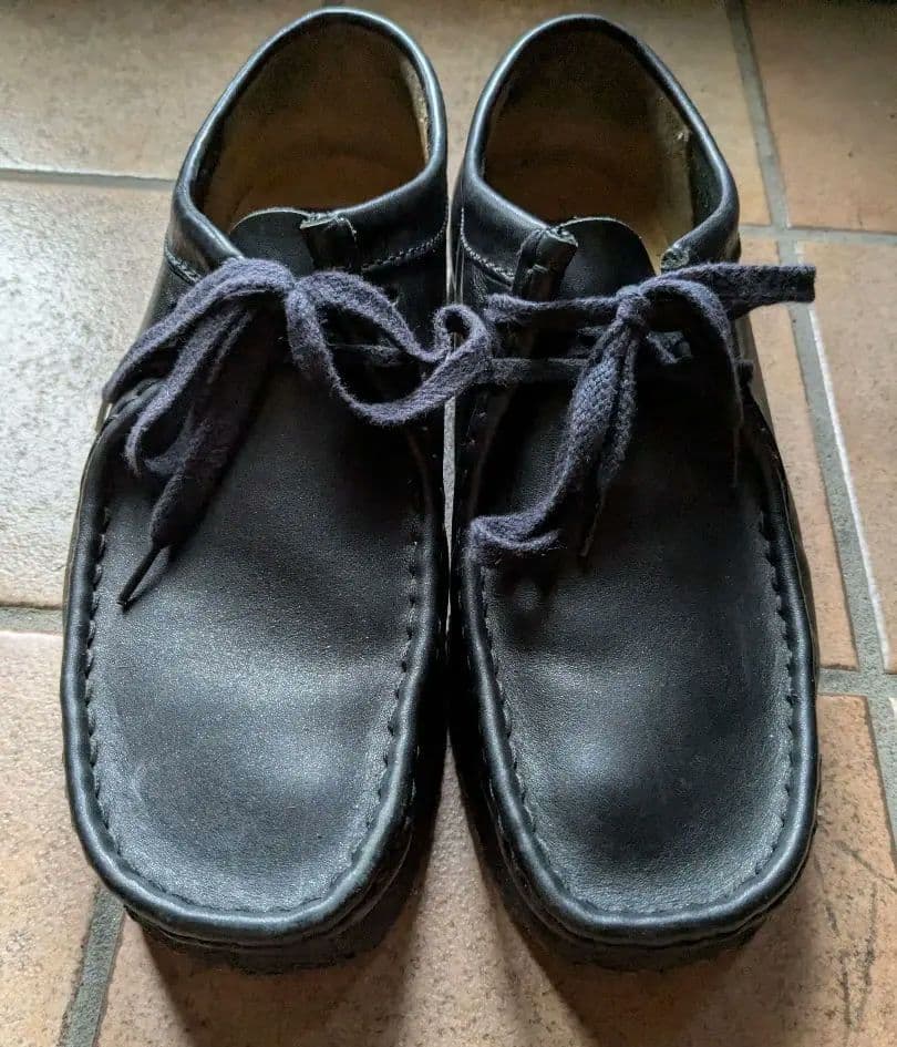 Clarks クラークス ワラビー モカシン レザー ブラック