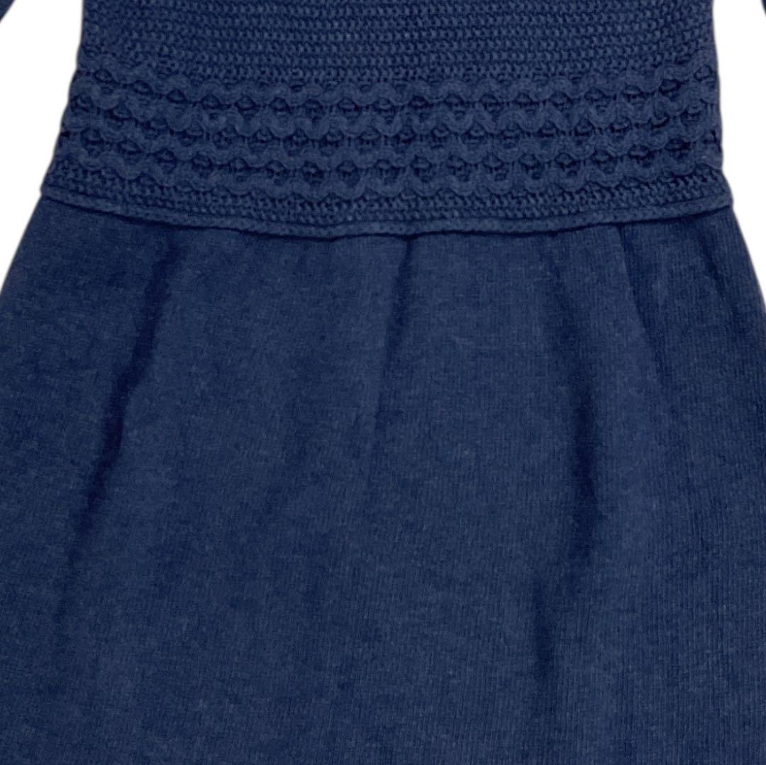 【ゾウすき】Max Mara　カシミヤ混　ケーブルニットワンピース　M