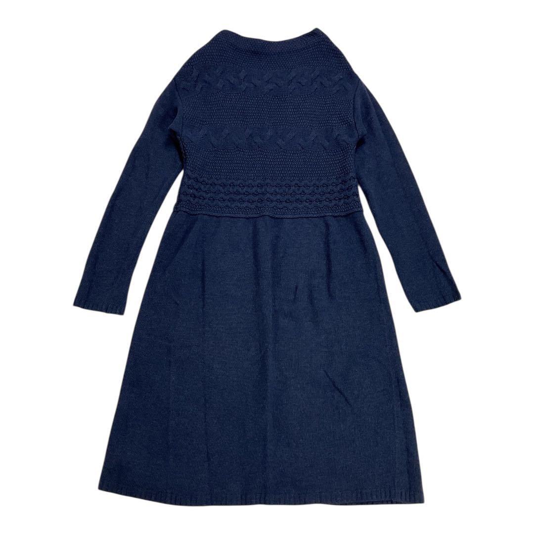【ゾウすき】Max Mara　カシミヤ混　ケーブルニットワンピース　M