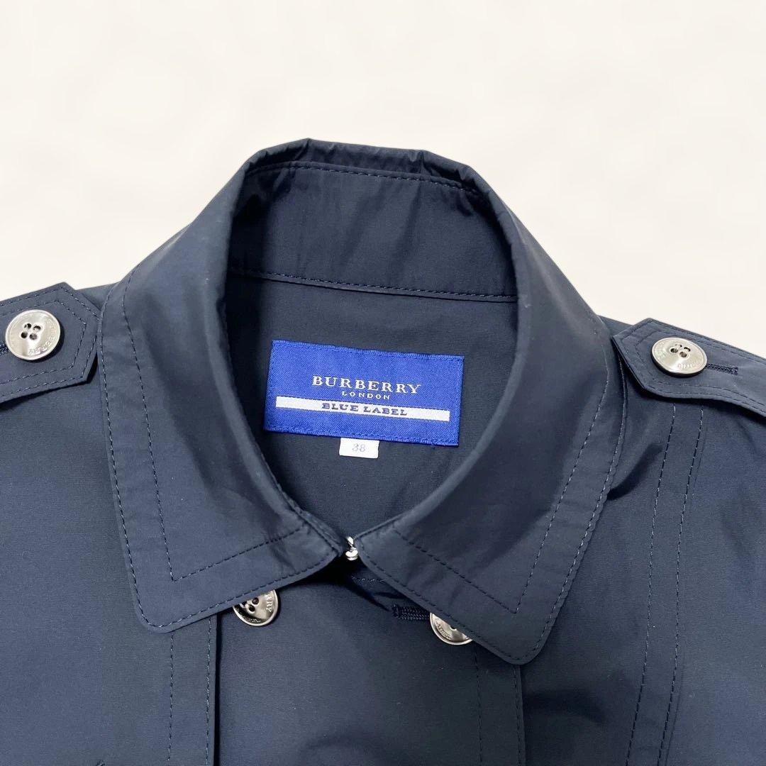 【美品】Burberryバーバリー ブルーレーベル トレンチコートショート丈