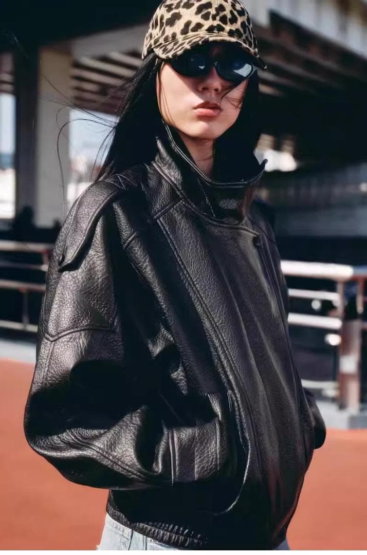 ZARA ザラ　フェイクレザー パデッドボンバージャケット　新品、未使用