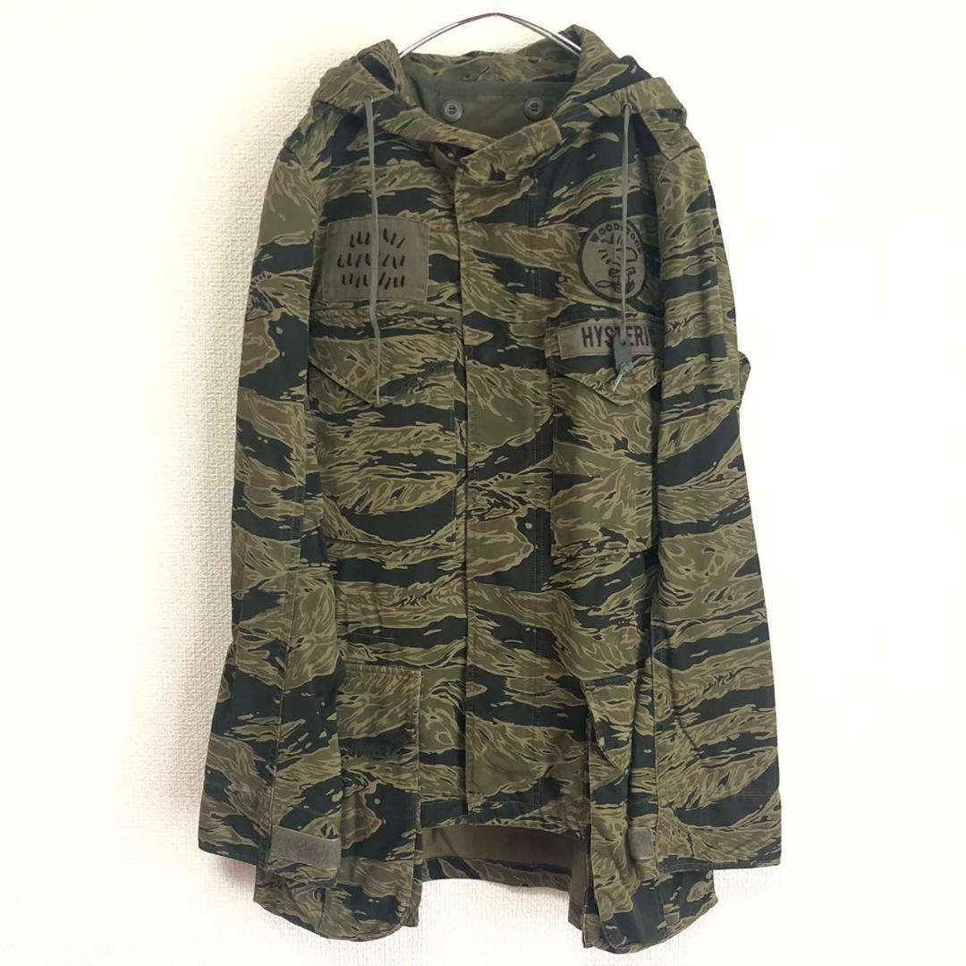 [美品]HYSTERIC GLAMOUR ミリタリージャケット カーキ フリー