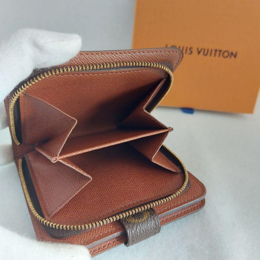 Louis Vuittonルイヴィトン モノグラム コンパクトジップ 二つ折財布