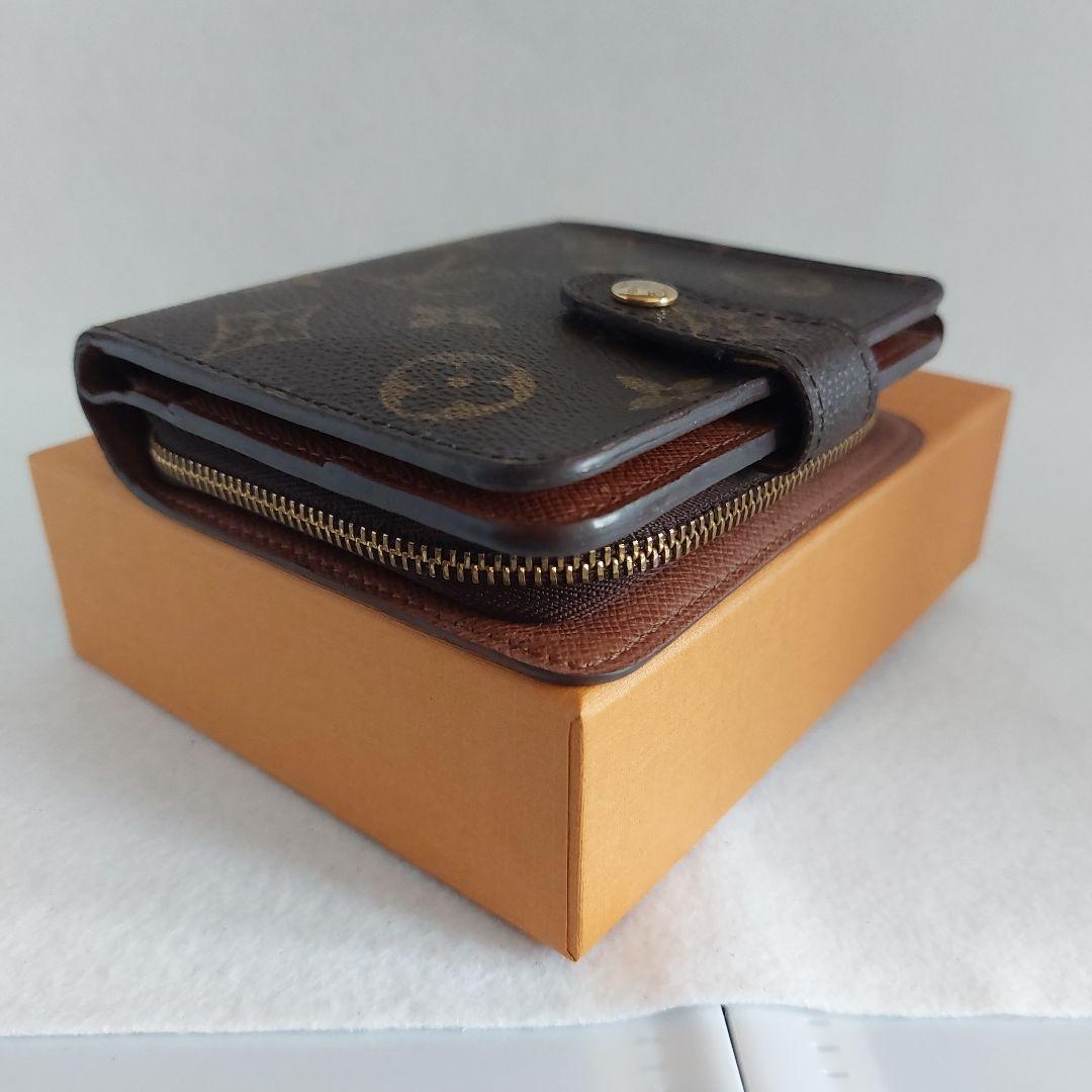 Louis Vuittonルイヴィトン モノグラム コンパクトジップ 二つ折財布