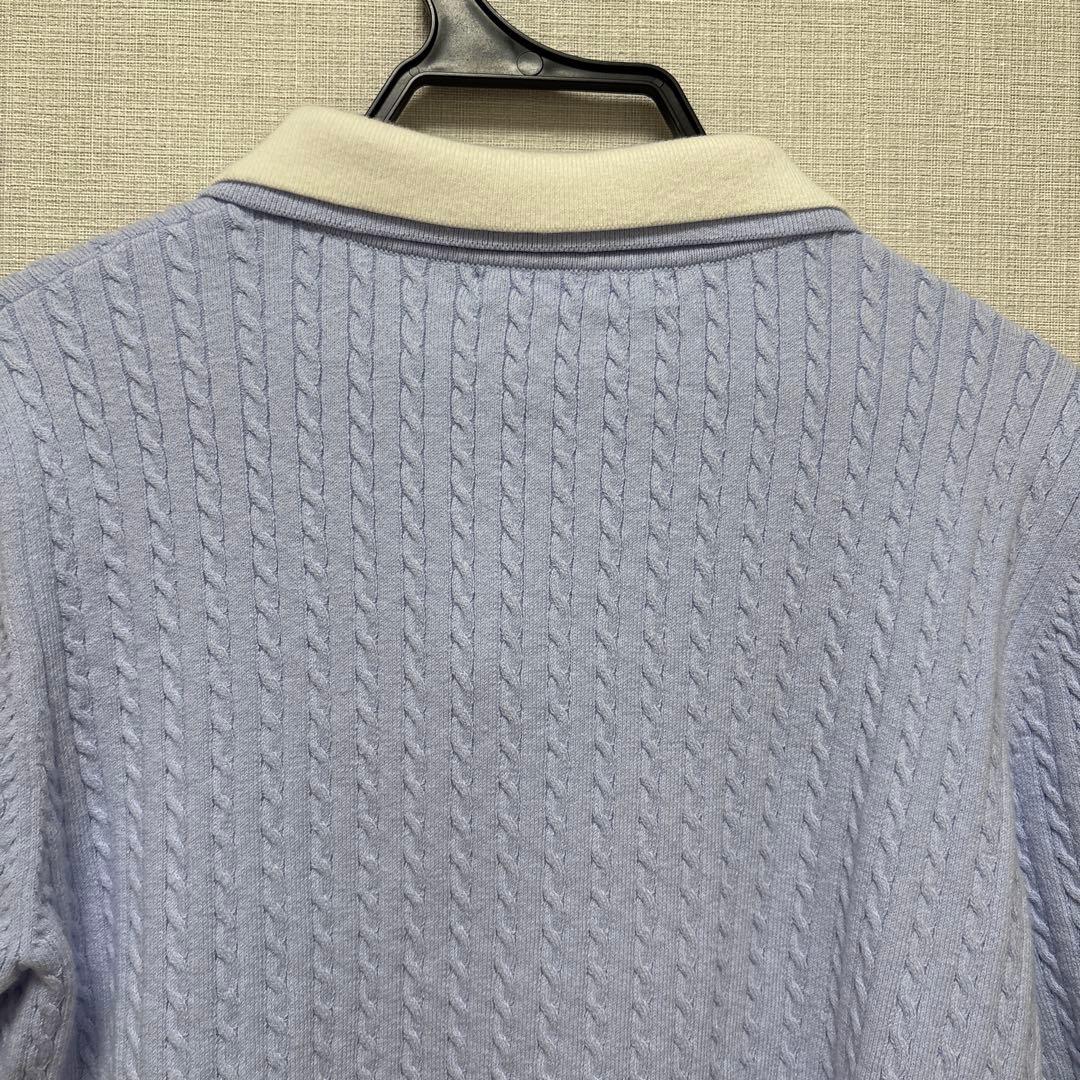 スナイデル　ワンポイントレイヤードポロニットプルオーバー