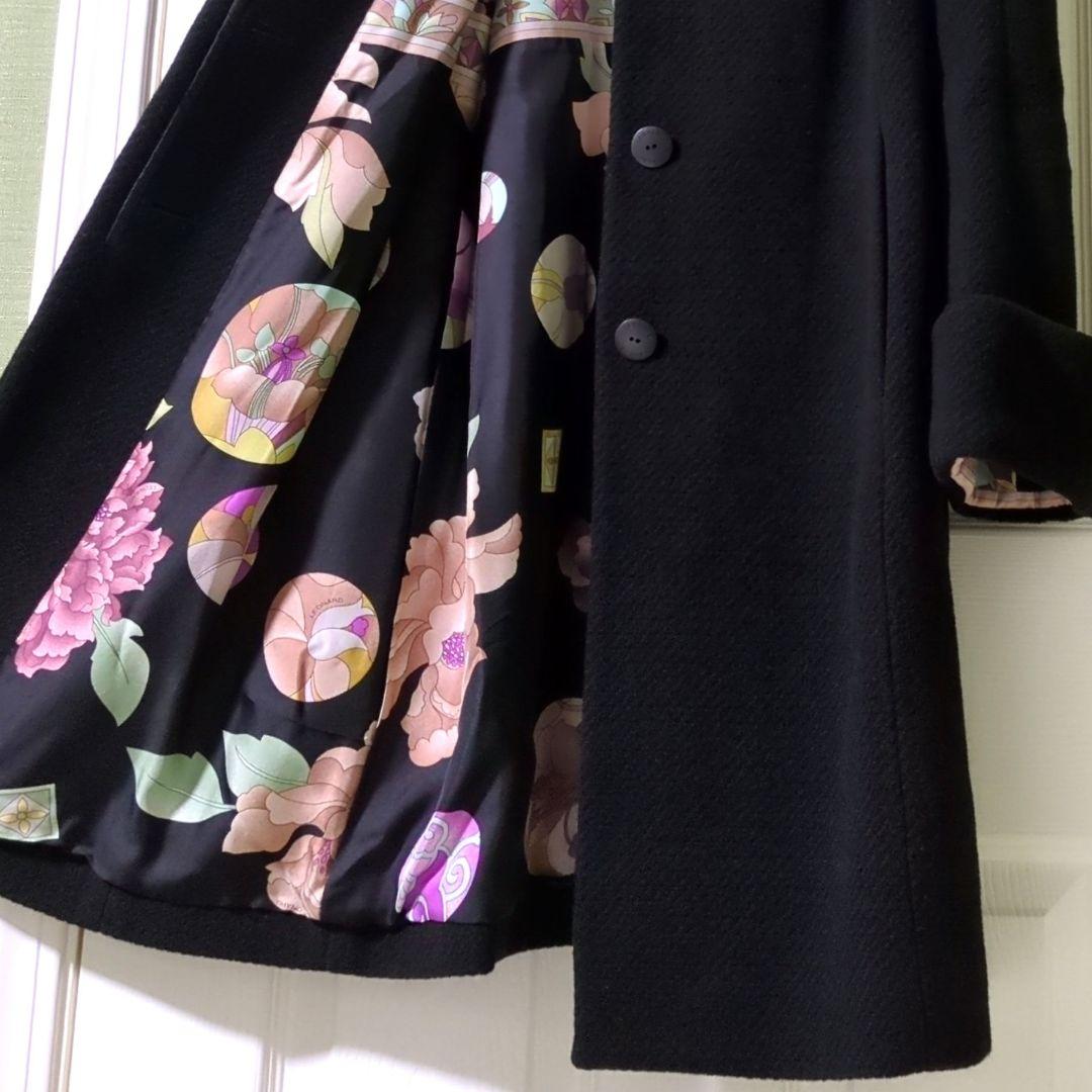 【専用】◎未使用　レオナール　LEONARD　ロングコート　お花柄　トリム