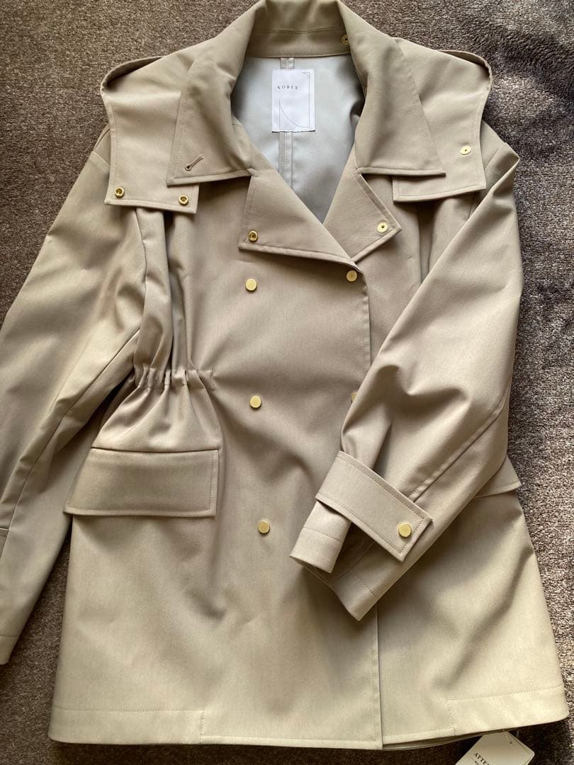 NOBLE ウインドプルーフテントシルエットブルゾン　38サイズ　ベージュ