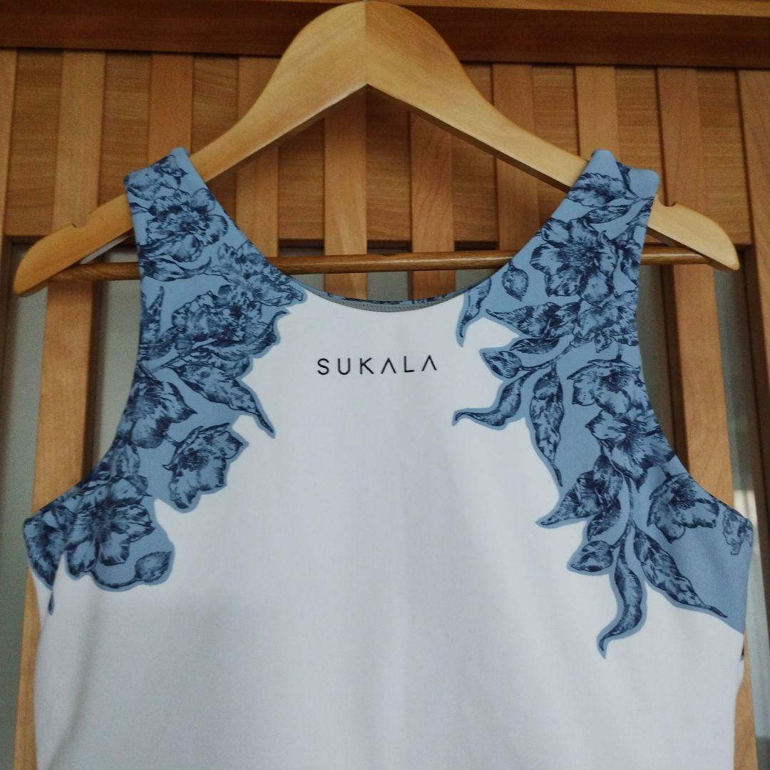 SUKALA アンティークプリント　ブラトップ　スモークブルー