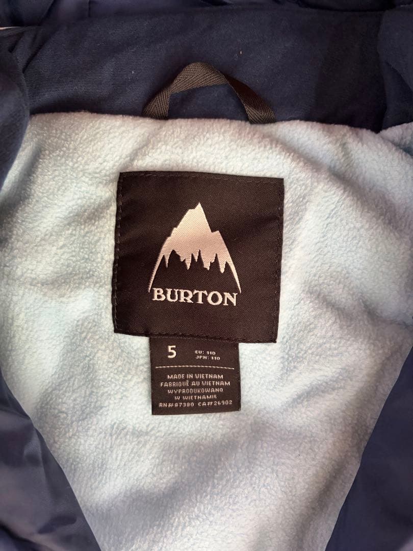 美品BURTON 子ども用スノーウェア サイズ5 110cm